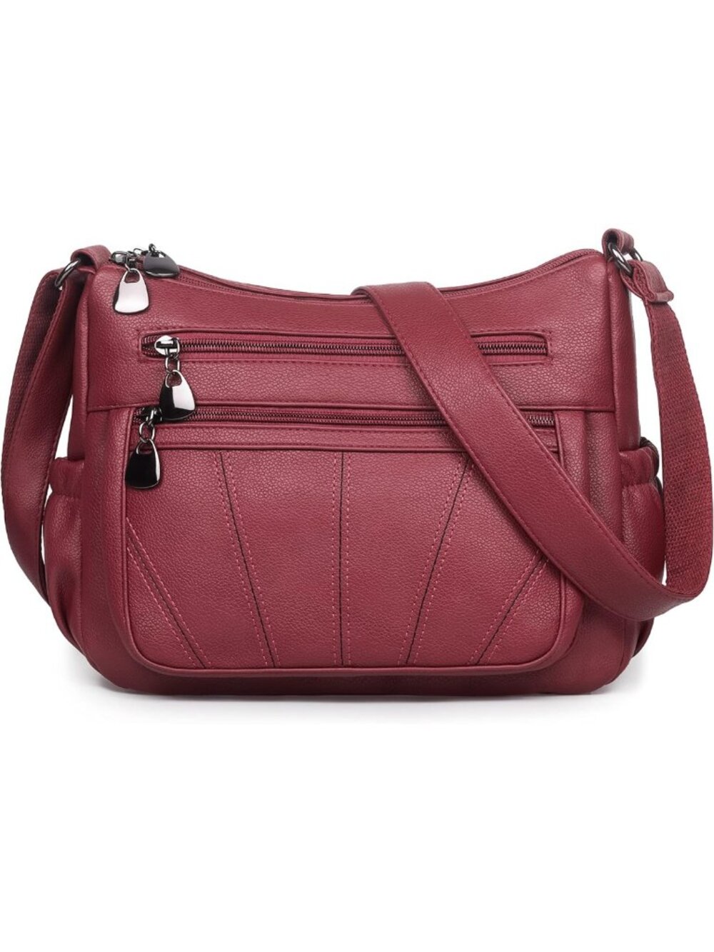 Stylish Medium Crossbody Purse for Women - Soft PU Leather Handbag Tote Satchel
